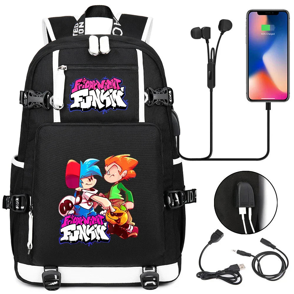 Friday Night Funkin Backpacks For School Multifunction USB