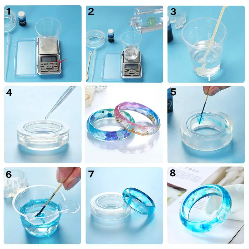 Mixed Style Jewelry Epoxy Resin Molds Set Silicone