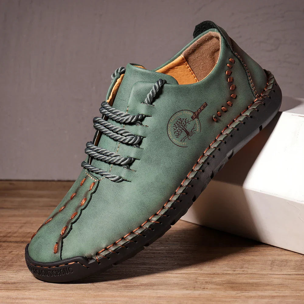 Handmade Leather Casual Men Shoes Design Sneakers Men