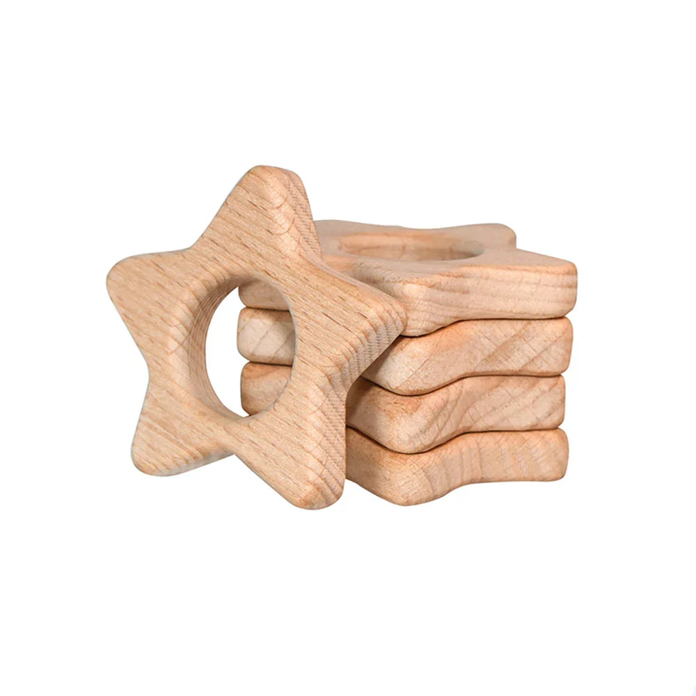 20pc Baby Wooden Teether Animal Beech Pacifier Pendant