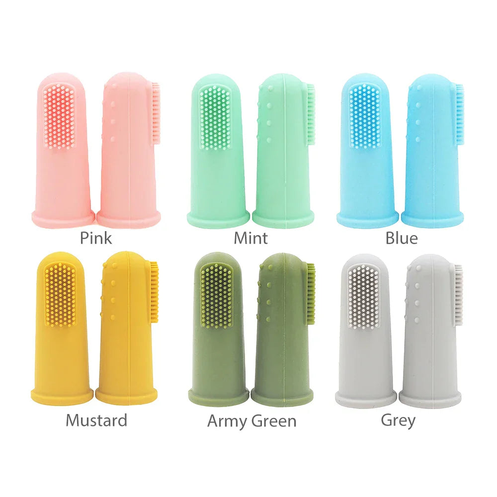 Chenkai 30PCS Baby Soft Finger Toothbrush BPA Free