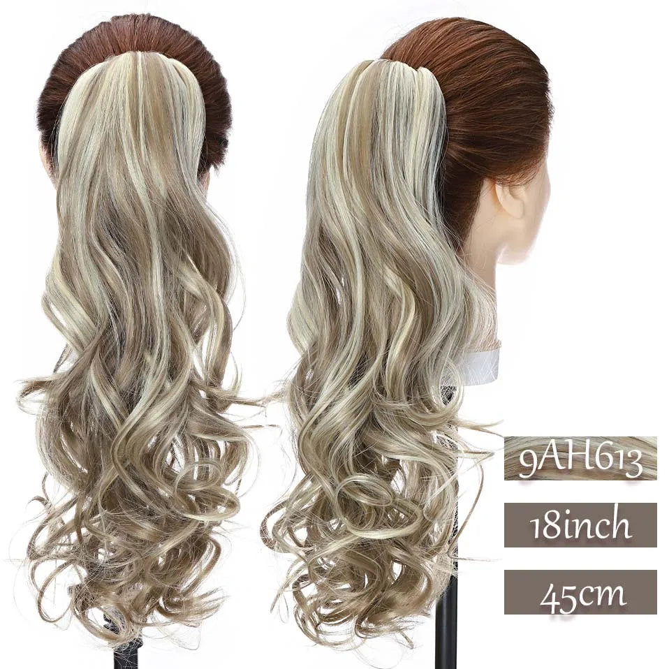 S-noilite Synthetic Long Wavy Fake Ponytail Extension Hair