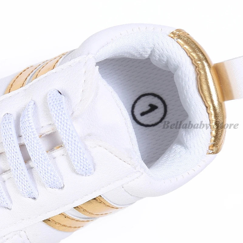 First Walkers Baby Girl Gold Shoes Autumn PU