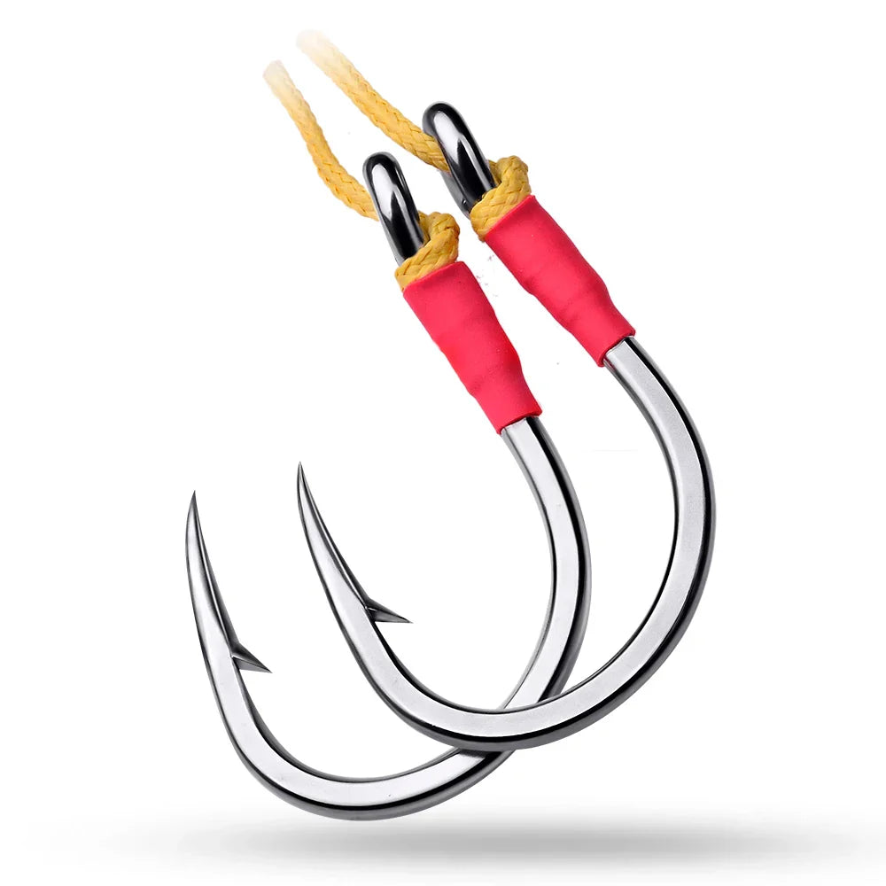 KATYUSHA 10Paris/lot Metal Jig Fishing Hooks 1/0-3/0-5/0-7/0-9/0-11/0-13/0# Jigging