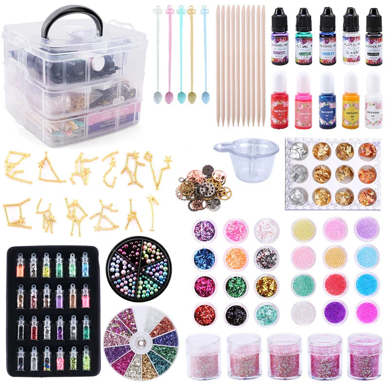 Epoxy Resin Accessories Kit With 3 Layers Box