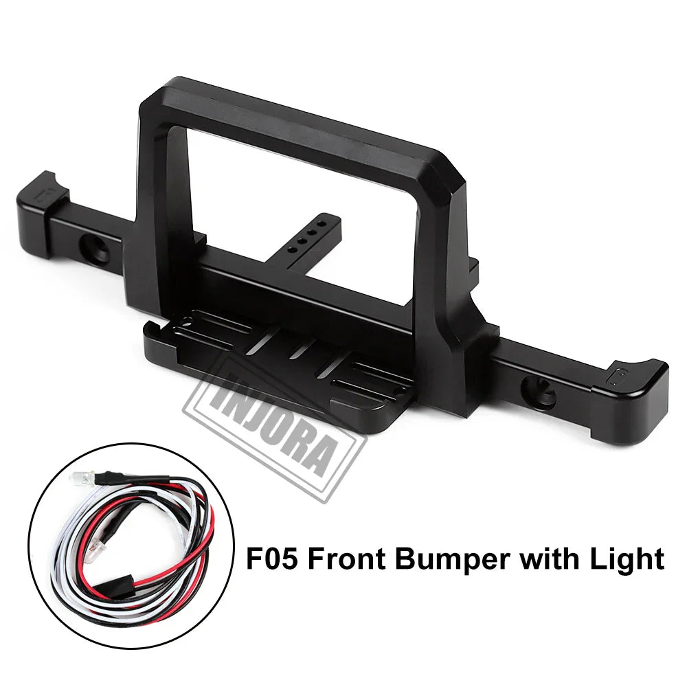 INJORA RC Car Classic Metal Front Rear Bumper