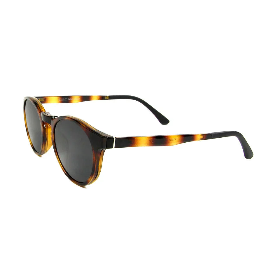 Ultem Vintage Round Clip On Sunglasses UV400 Magnetic