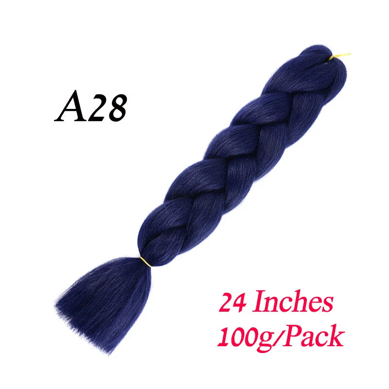 Synthetic Jumbo Braiding Hair Extension 24 " Heat