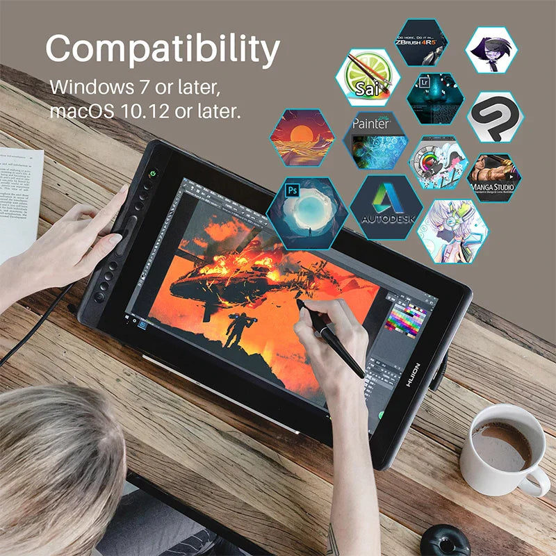 HUION Kamvas Pro 16 15.6 Inch Graphics Tablet
