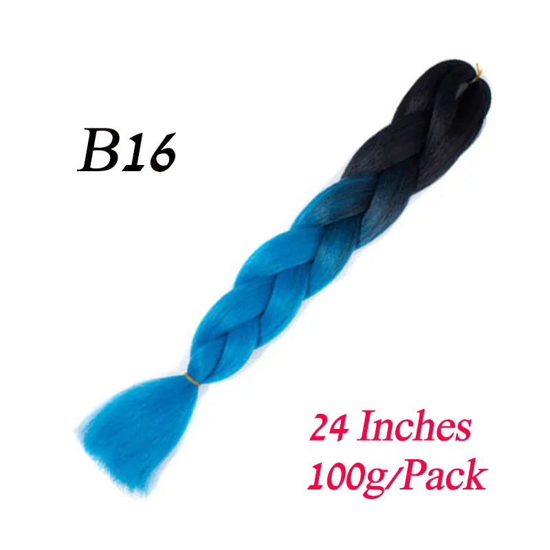 Synthetic Jumbo Braiding Hair Extension 24 " Heat