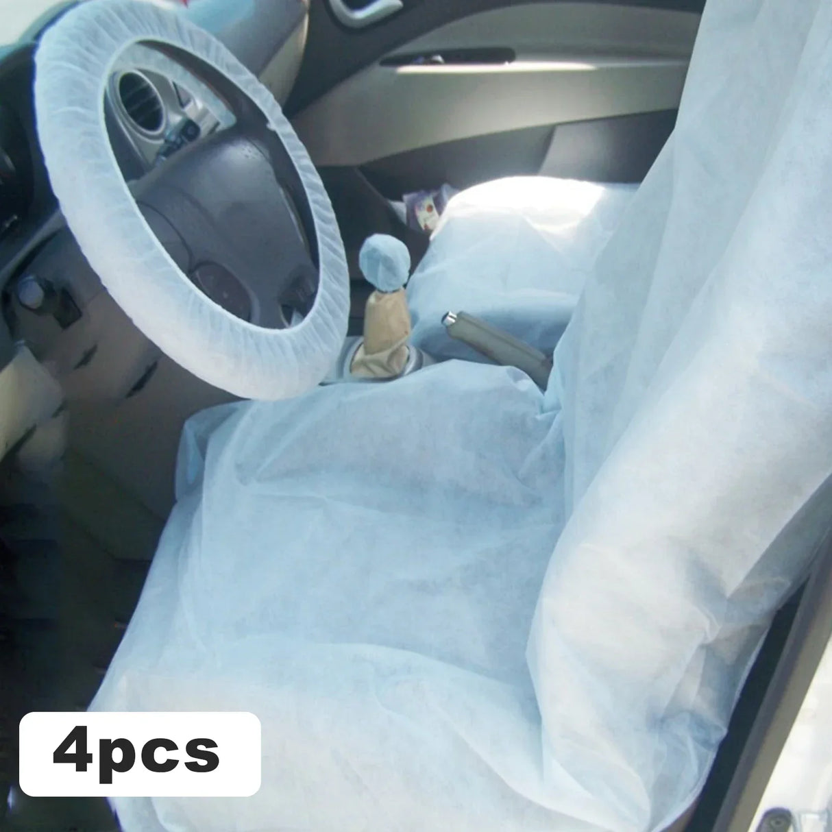 4 Pcs Disposable Nonwoven Fabric Car Soft Seat