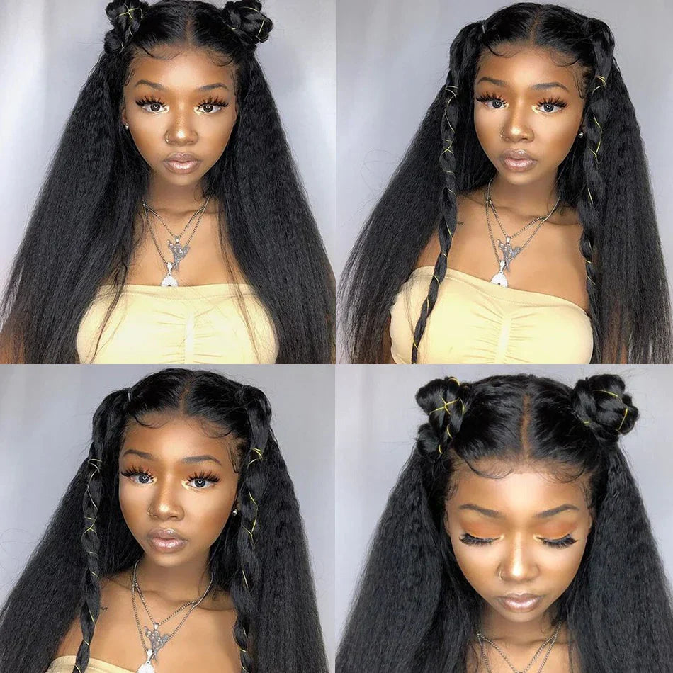 BAHW Brazilian Kinky Straight Human Hair Bundles With
