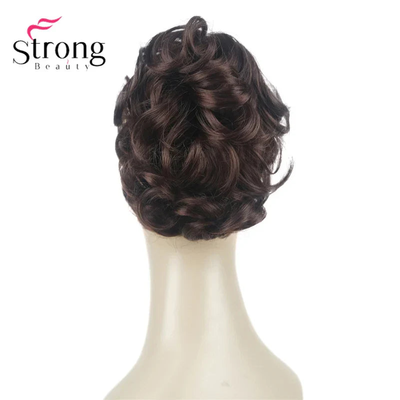 StrongBeauty Silver Short Natural Wave Ponytail Hair Extension