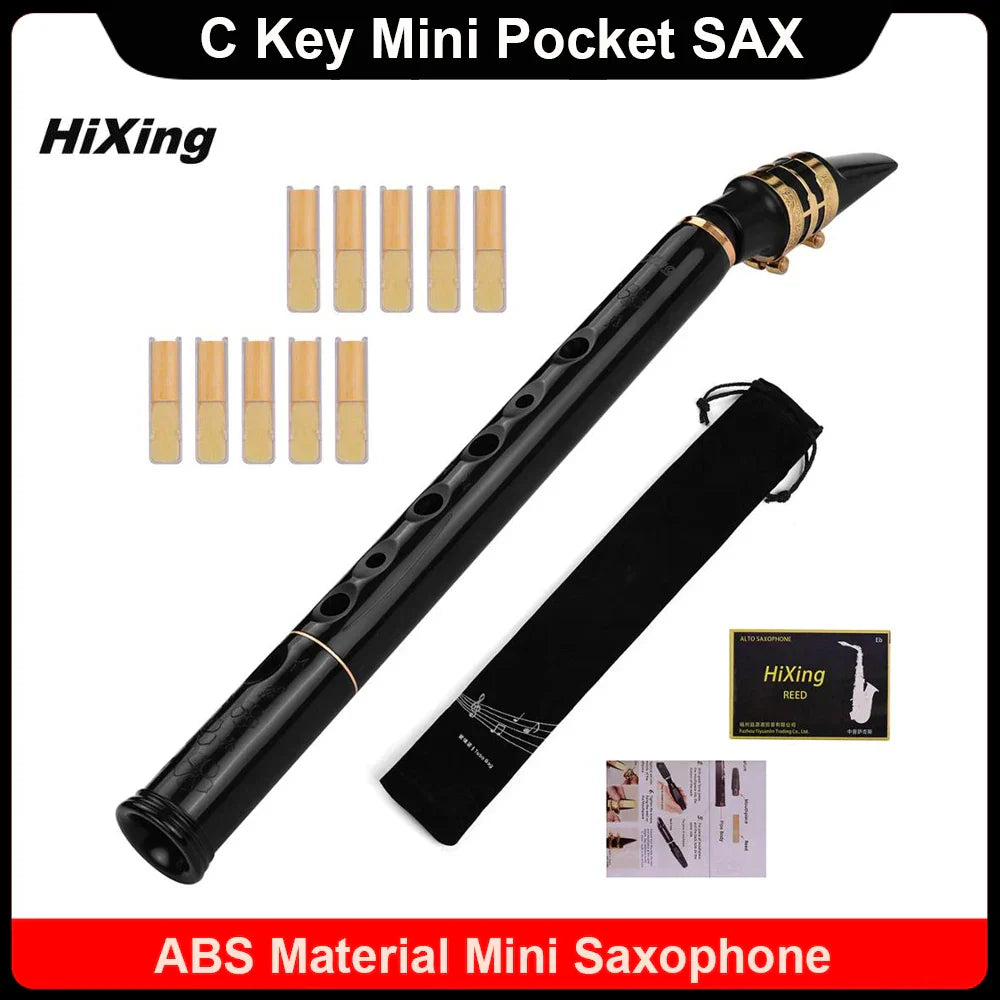 HiXing C Key Mini Pocket Saxophone Sax ABS