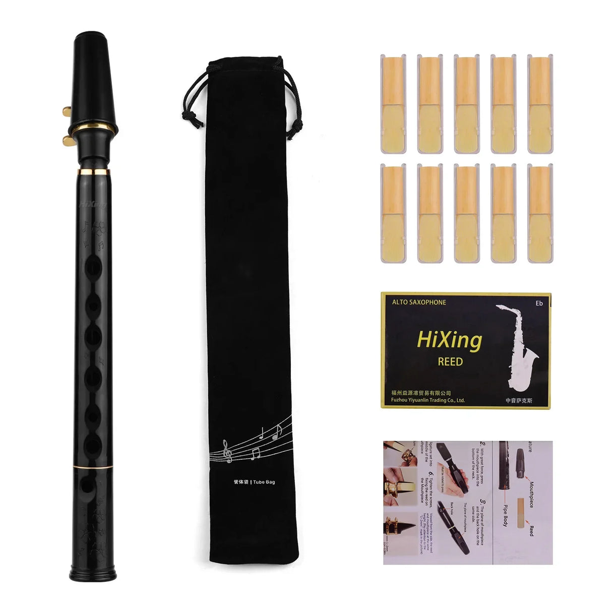 HiXing C Key Mini Pocket Saxophone Sax ABS