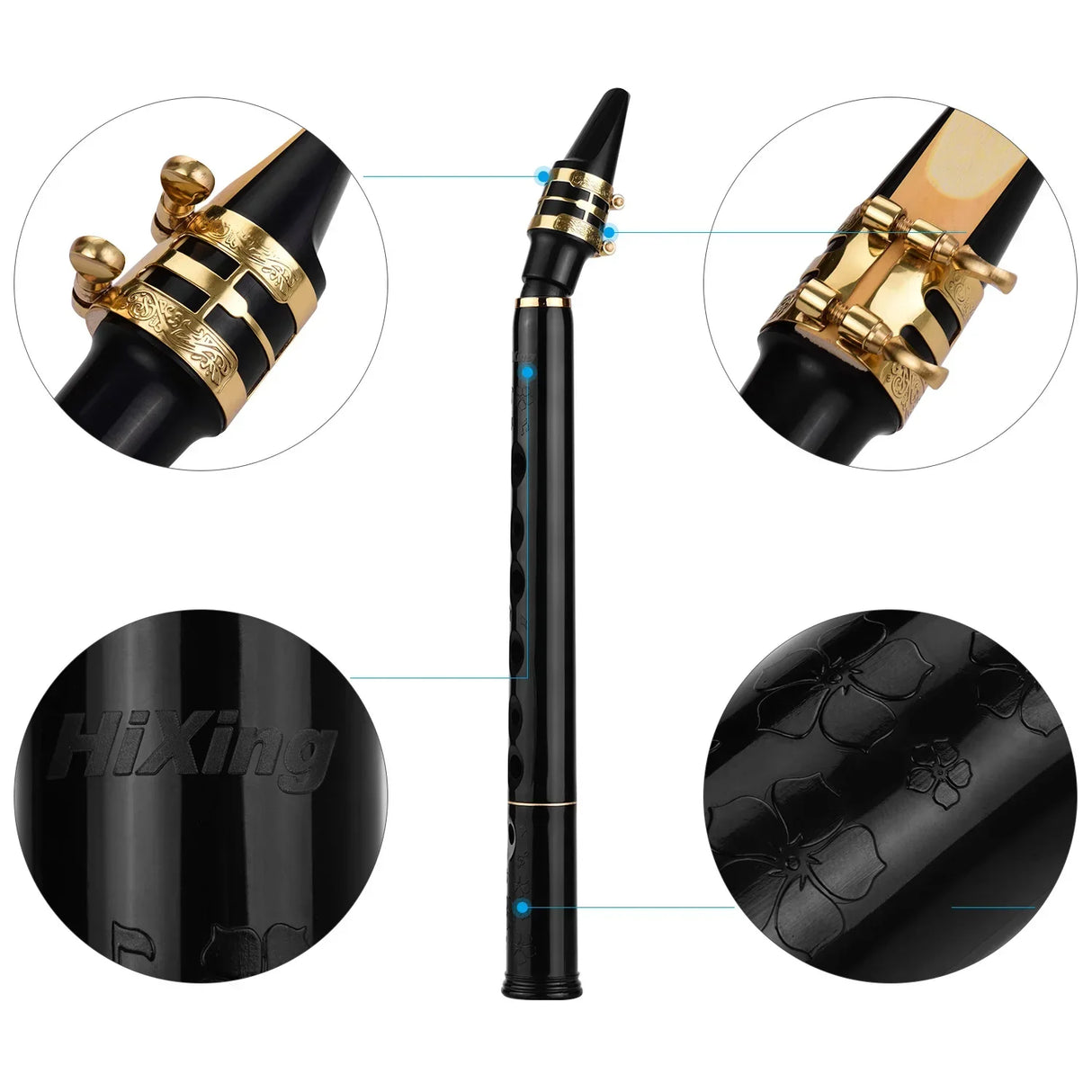 HiXing C Key Mini Pocket Saxophone Sax ABS