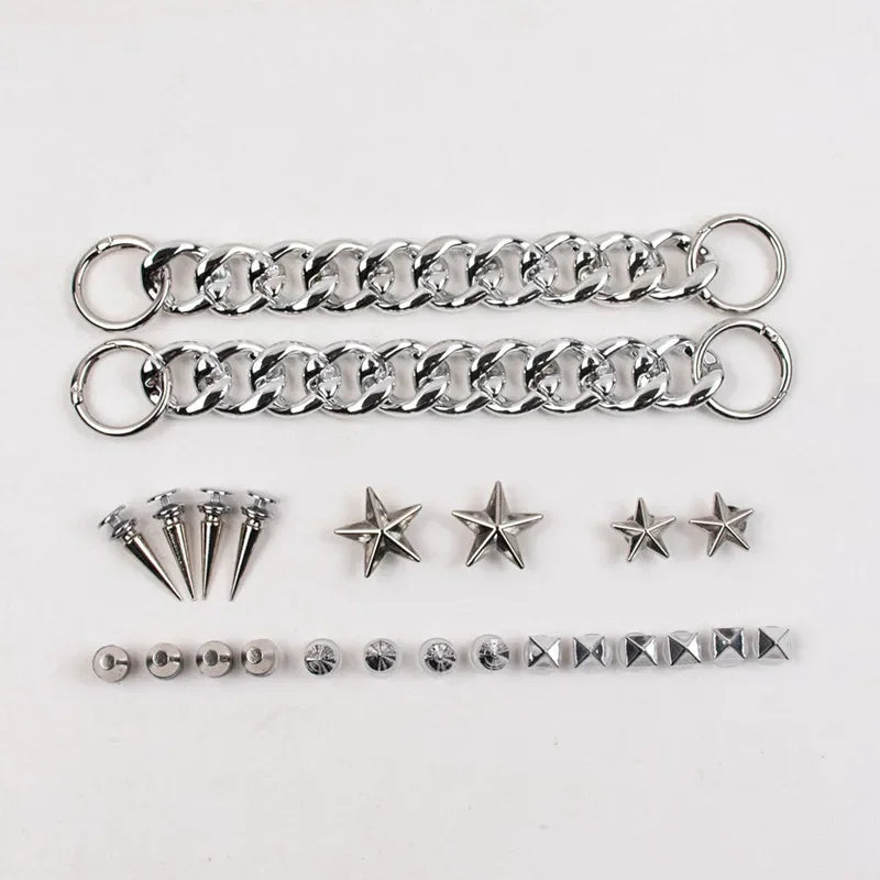 High Quality Fashion Metal Rivet Hole Shoe Charms