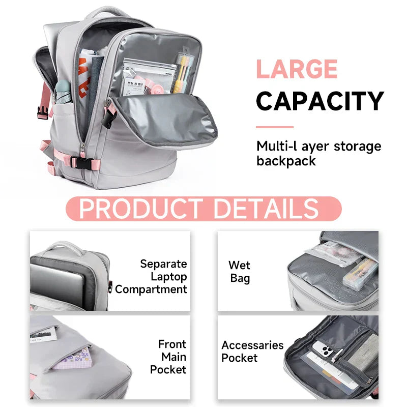 High Quality Women Travel Backpack for Teenager School
