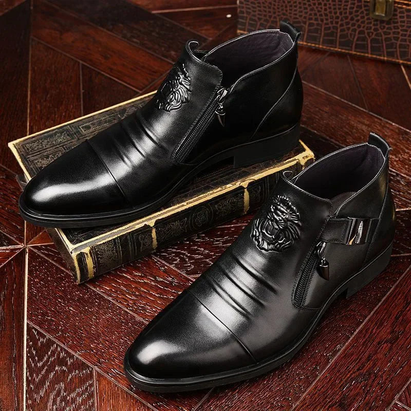 High Top Men Shoes Autumn Men's Casual Leather