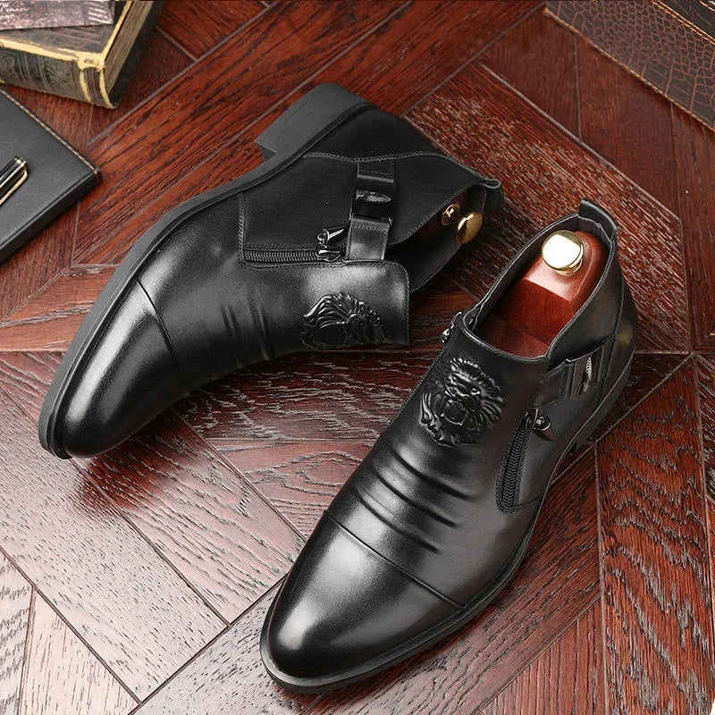 High Top Men Shoes Autumn Men's Casual Leather