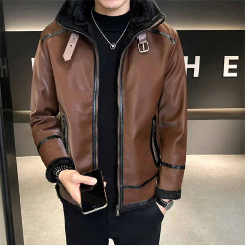 High-end Brand Clothing Men Added Fleece All in