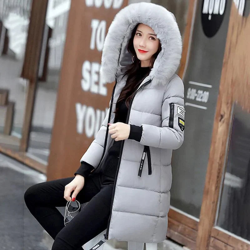 High quality winter mid length down jacket casual