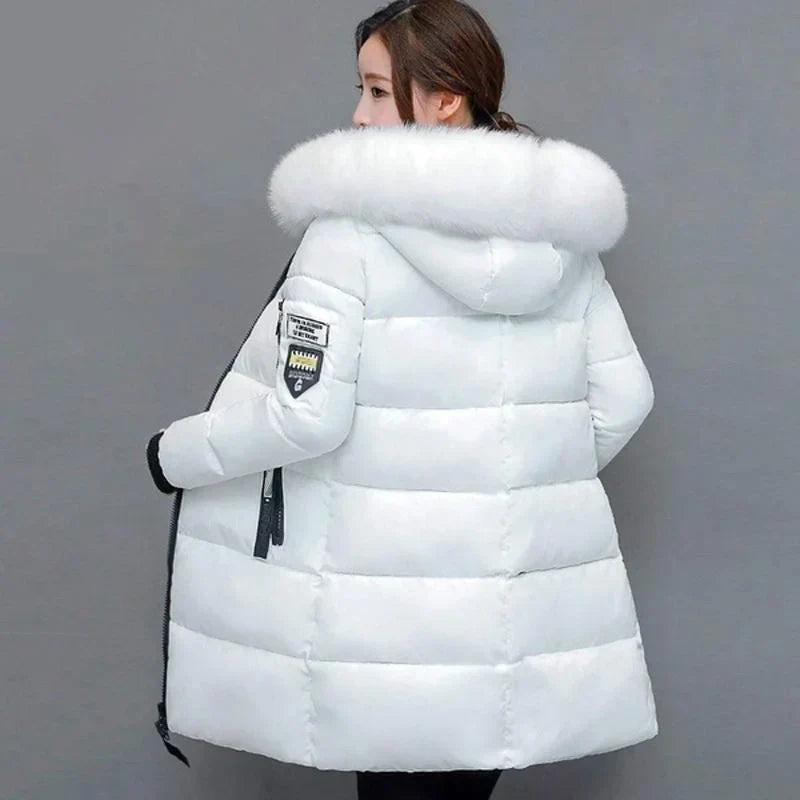 High quality winter mid length down jacket casual