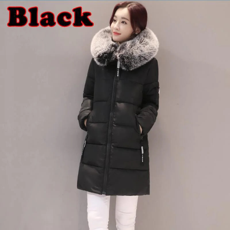 High quality winter mid length down jacket casual