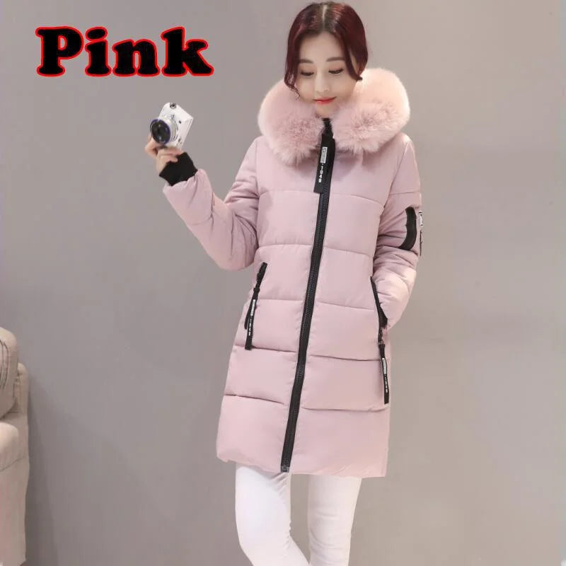 High quality winter mid length down jacket casual