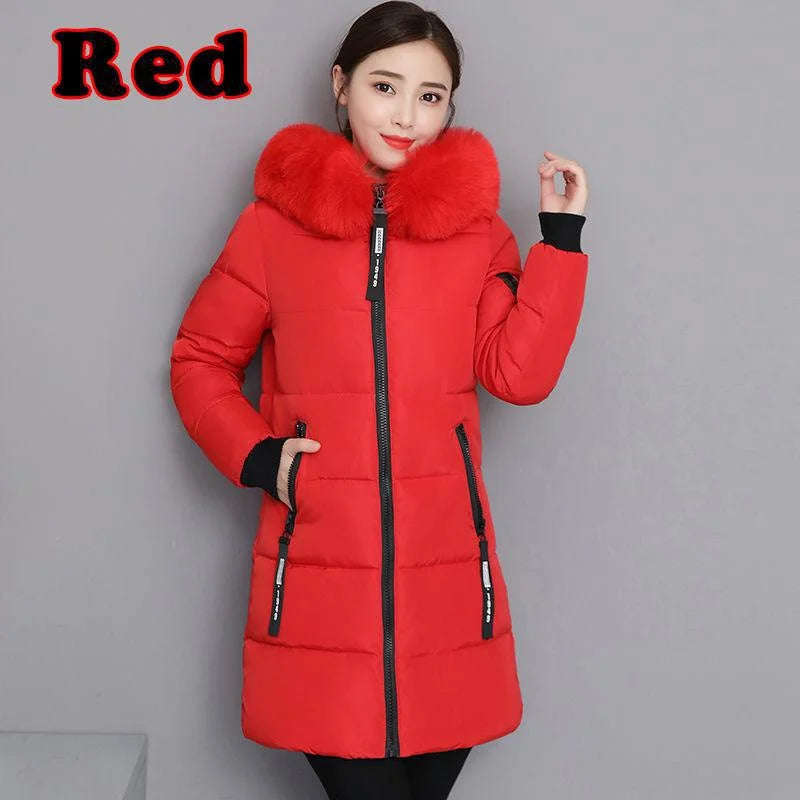 High quality winter mid length down jacket casual