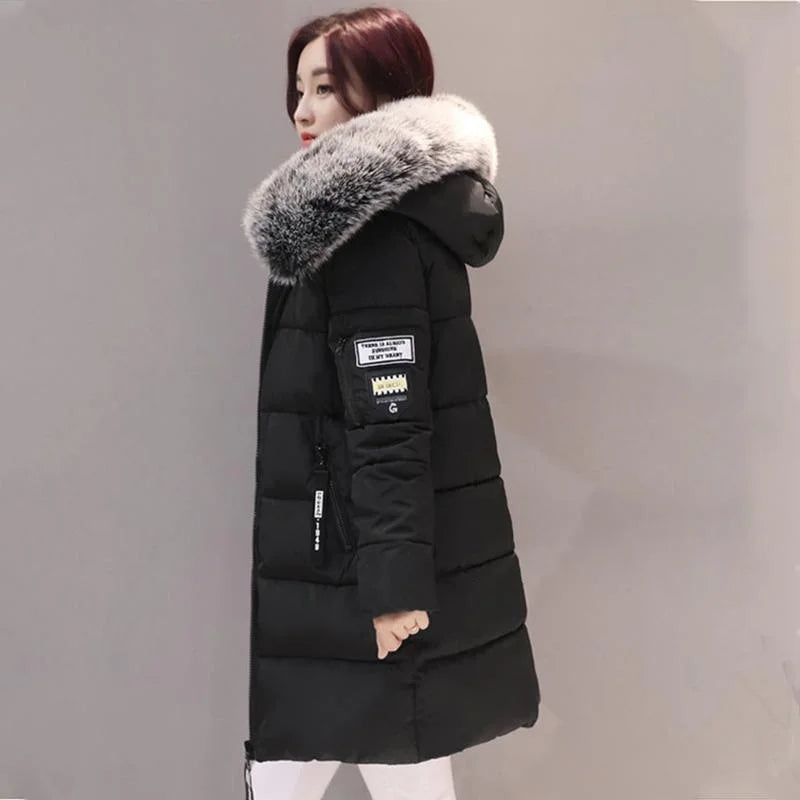 High quality winter mid length down jacket casual