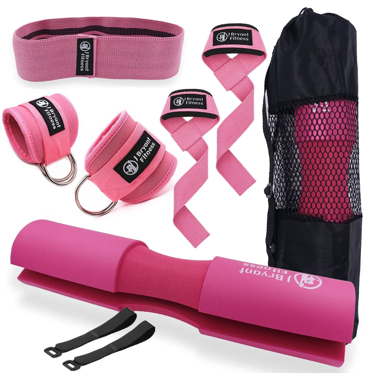Hip Thrusts Barbell Pad Set with Ankle Strap