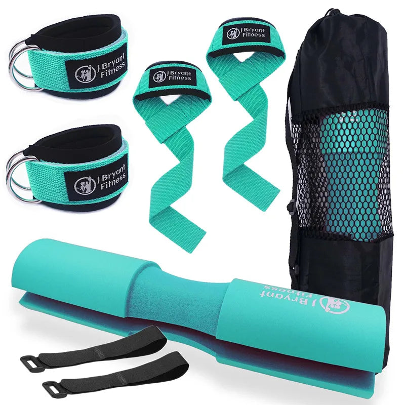 Hip Thrusts Barbell Pad Set with Ankle Strap
