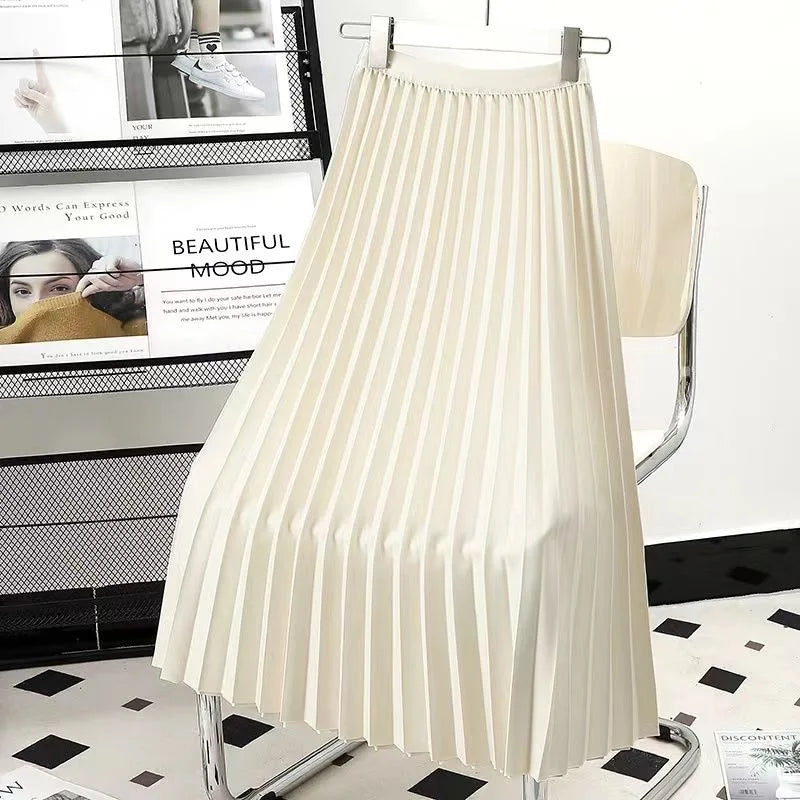 Hirsionsan Pleated Skirts Women 2023 Autumn New Korean