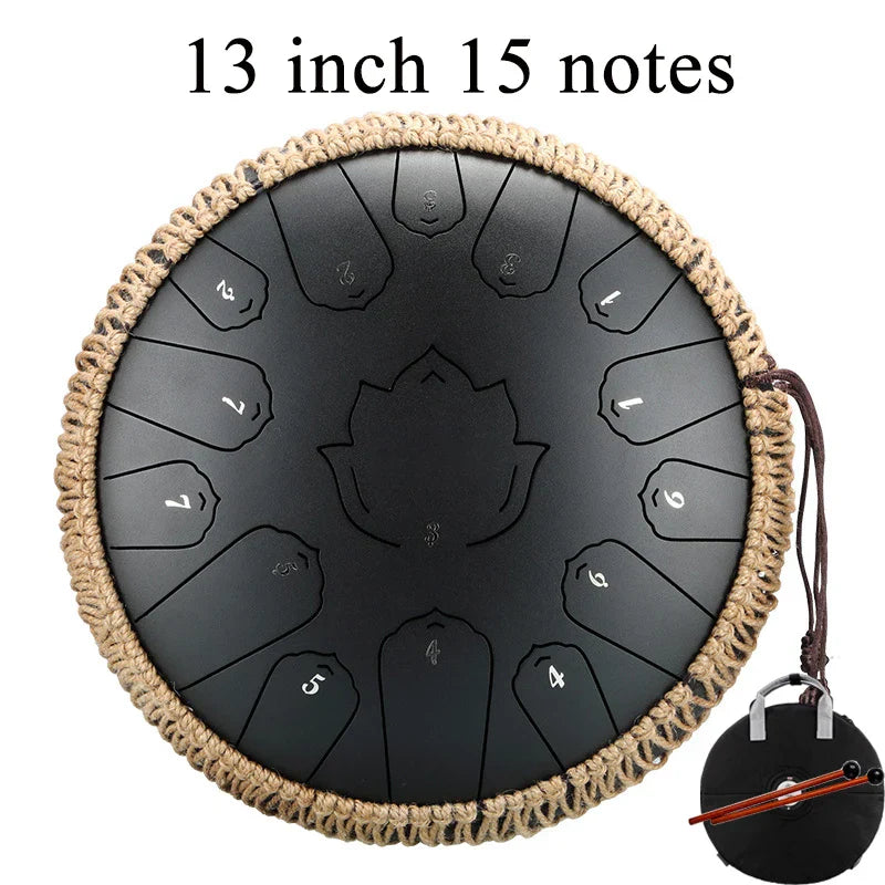 Hluru Glucophone Steel Tongue Drum 13 Inch 15