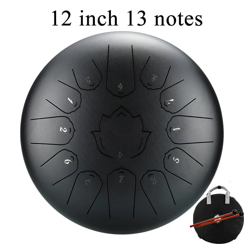 Hluru Glucophone Steel Tongue Drum 13 Inch 15