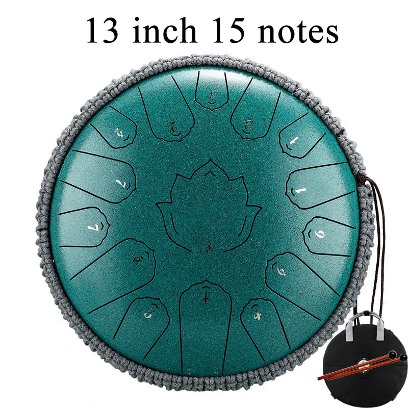 Hluru Glucophone Steel Tongue Drum 13 Inch 15