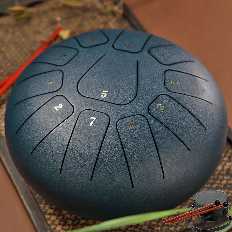 Hluru Glucophone Steel Tongue Drum 8 Inch 11