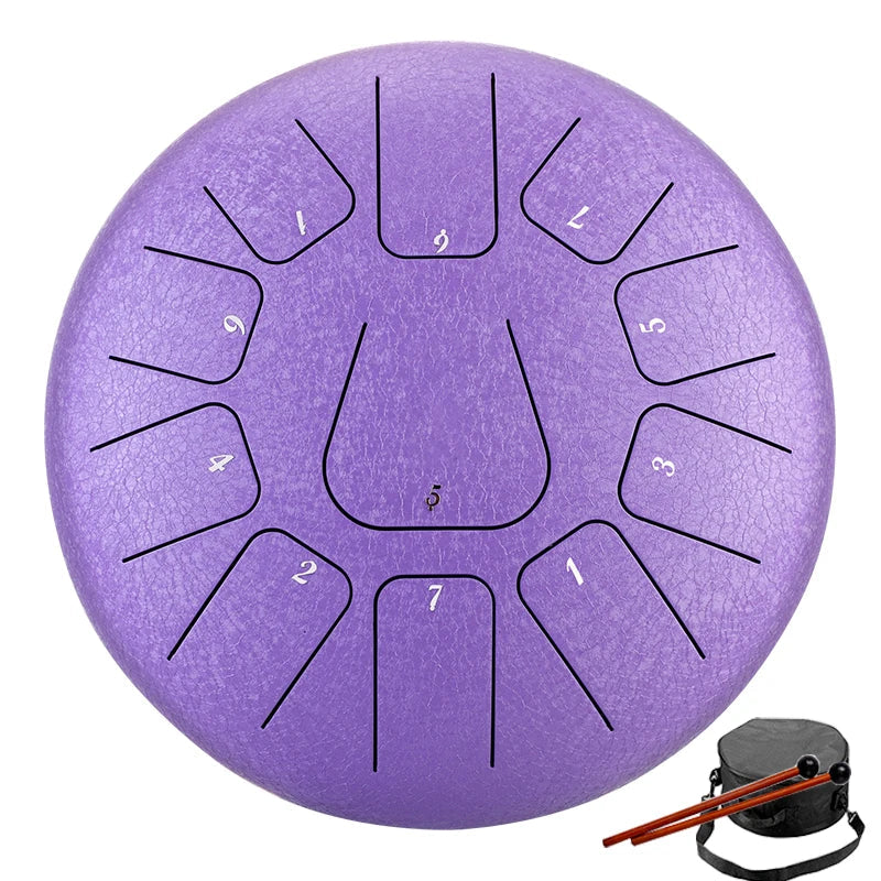 Hluru Glucophone Steel Tongue Drum 8 Inch 11