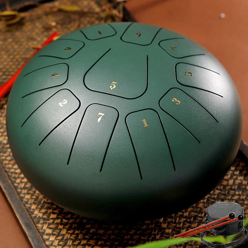 Hluru Glucophone Steel Tongue Drum 8 Inch 11