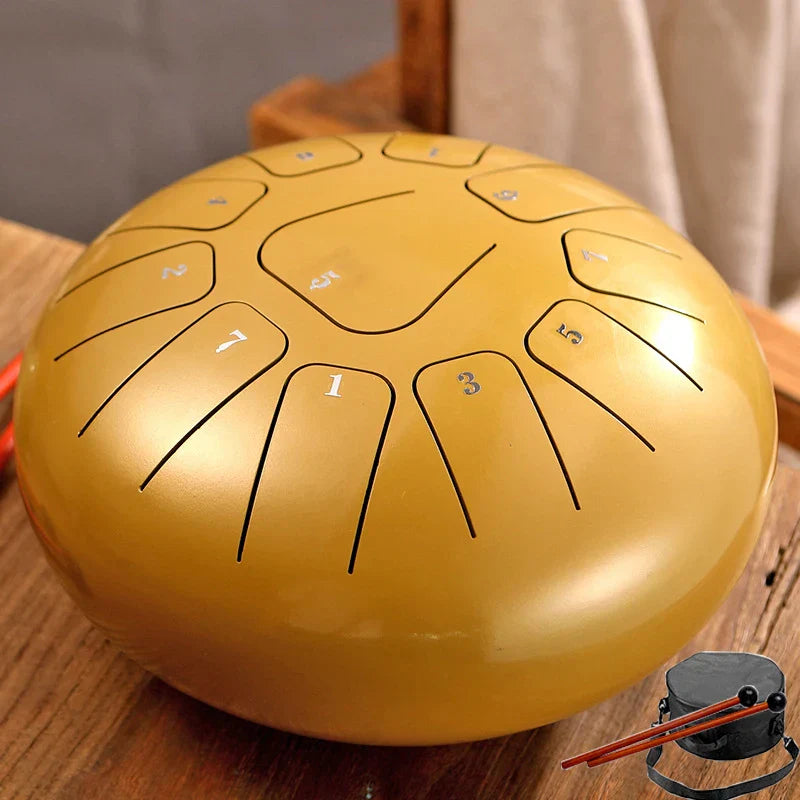 Hluru Glucophone Steel Tongue Drum 8 Inch 11