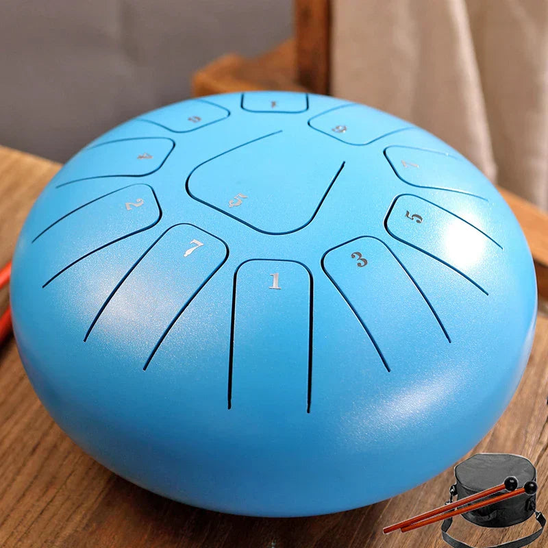 Hluru Glucophone Steel Tongue Drum 8 Inch 11