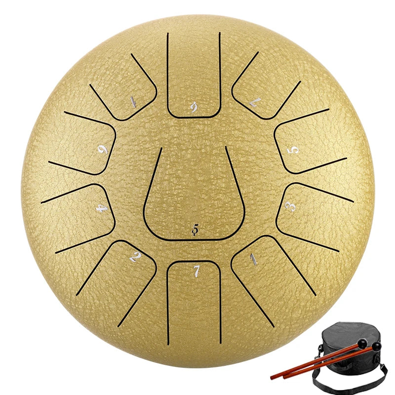 Hluru Glucophone Steel Tongue Drum 8 Inch 11
