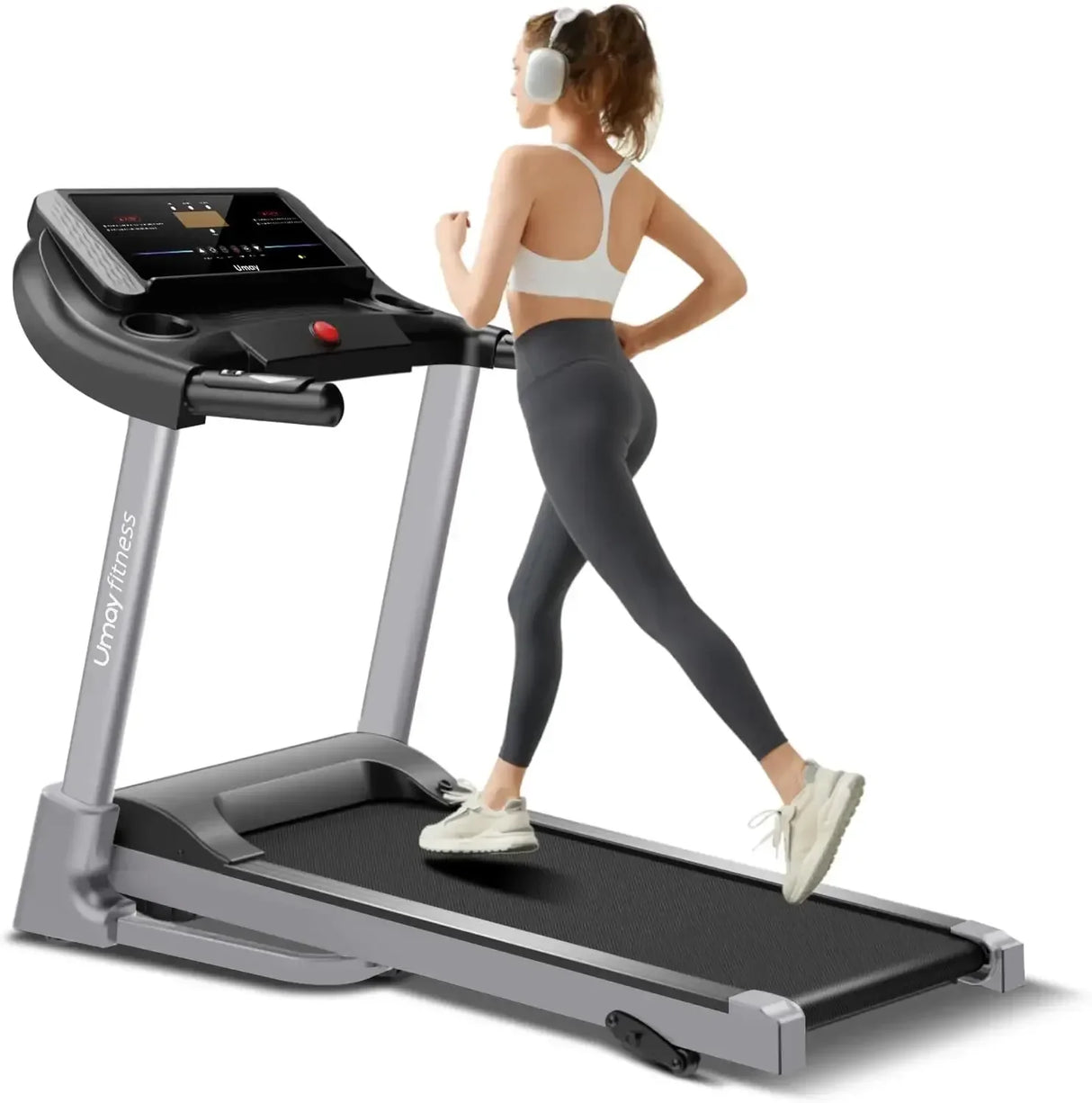 Home Folding 3 Level Incline Treadmill with Pulse