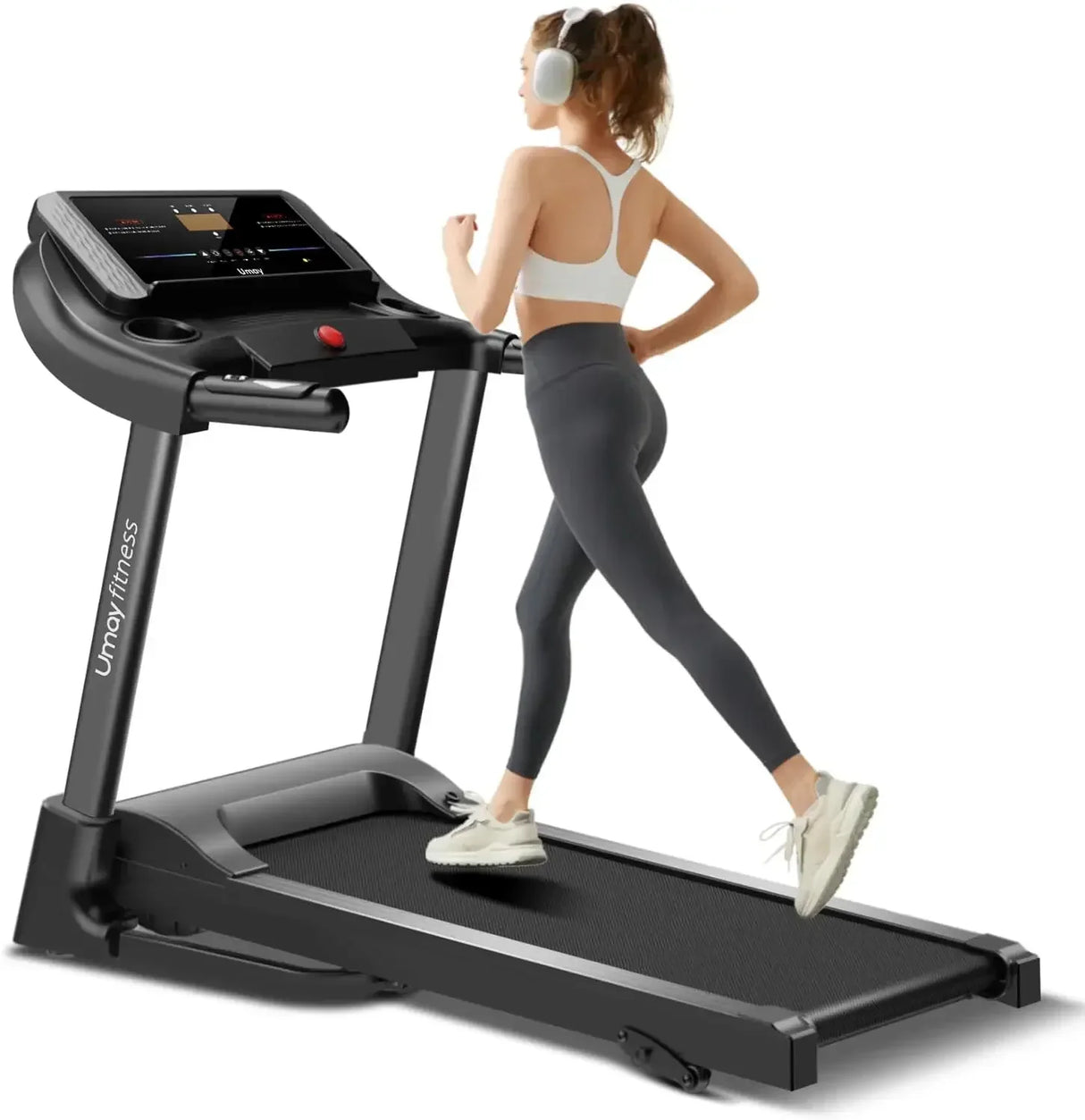 Home Folding 3 Level Incline Treadmill with Pulse
