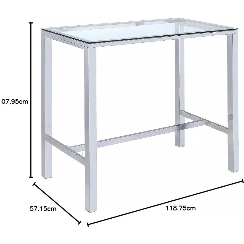 Home Furnishings Tolbert Bar Tables with Glass Top