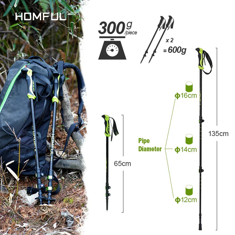Homful/Hitorhike for Nordic walking sticks camping hiking Ultralight