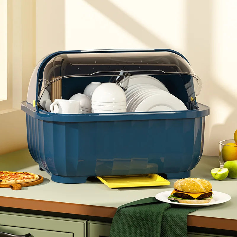 Household Kitchen Cutlery Storage Box Shelf Dishes Cup