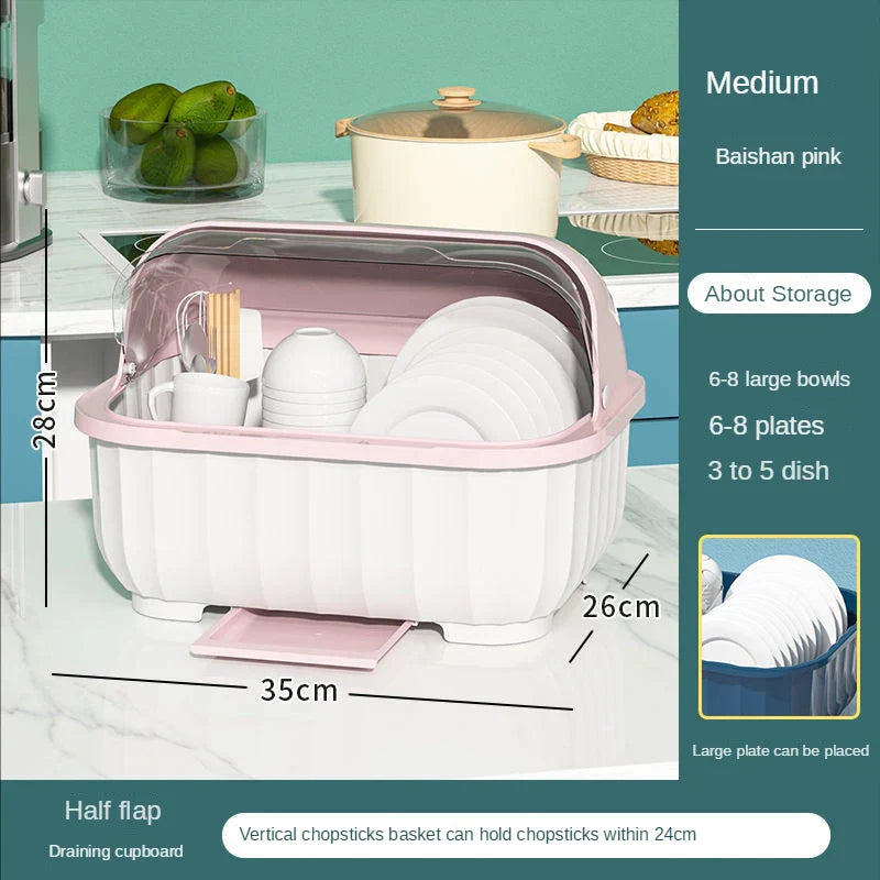 Household Kitchen Cutlery Storage Box Shelf Dishes Cup