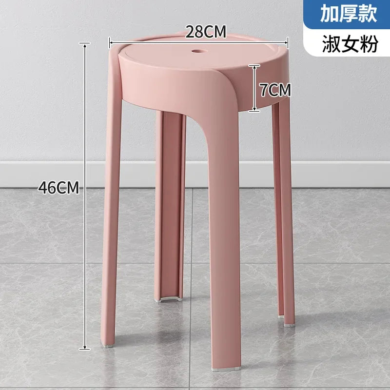 Household Portable Stackable Round Stool Simple Modern Windmill